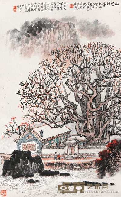 钱松嵒 山家秋静 镜心 69×42.5cm